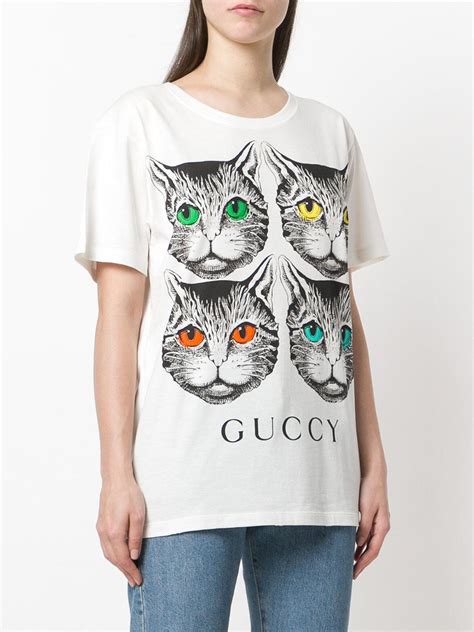 gucci cat face t shirt|gucci tote with cat.